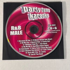 Party Tyme Karaoke R&B Male CD+G Disc SYB-1012 Tested
